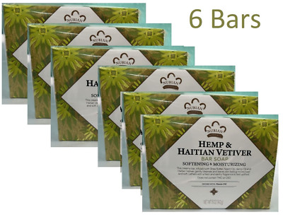 Nubian Heritage- Indian Hemp & Haitian Vetiver Soap w/ Neem Oil  (6Bars)