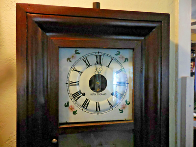Vintage Eight Day Brass Clocks Made by Seth Thomas Weights Driven