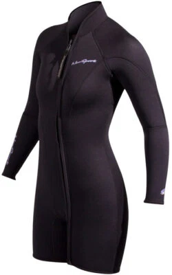 NeoSport Women's 7mm Step-in Jacket Scuba Diving Wetsuit Black All Sizes