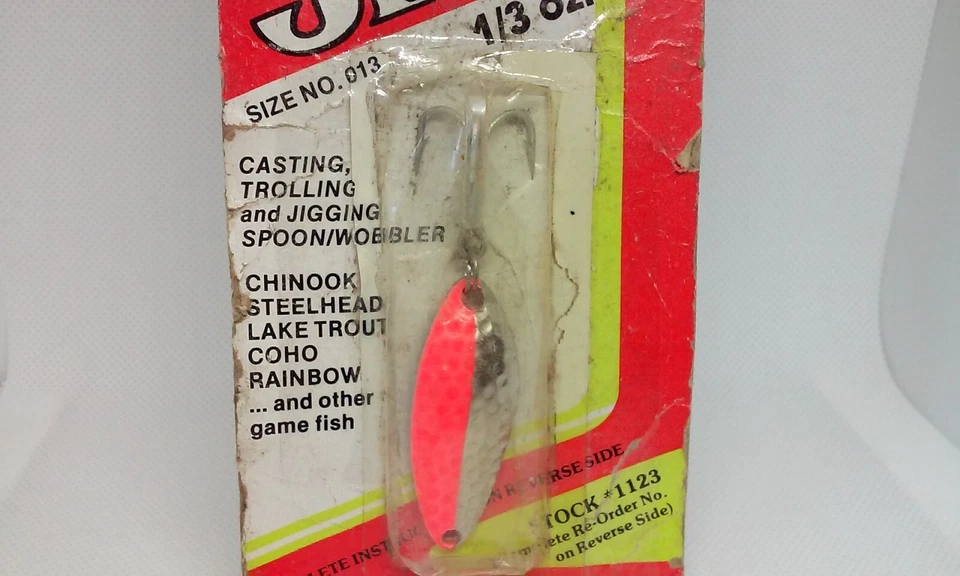 Señuelo de pesca de colección Luhr Jensen LiTTLE JEWEL Ham Nic Fire 1 7/8" cuchara Wiggler 1/3 Foto 2 de 4