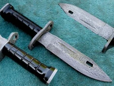 Handmade Damascus Steel Bayonet Knife - Damascus Survival Hunting Knife W/Sheath