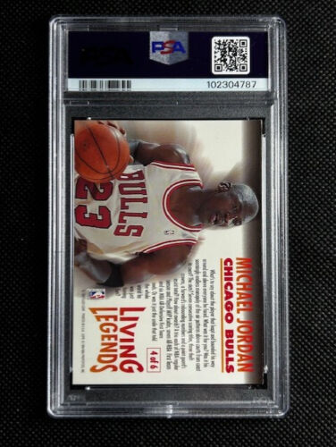 Michael Jordan 1993 Fleer Living Legends PSA 6 EX-MT #4 Chicago Bulls - Picture 2 of 2