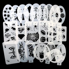 Face Paint Stencils for Kids Holiday Halloween Makeup Body Art Painting Tattoo