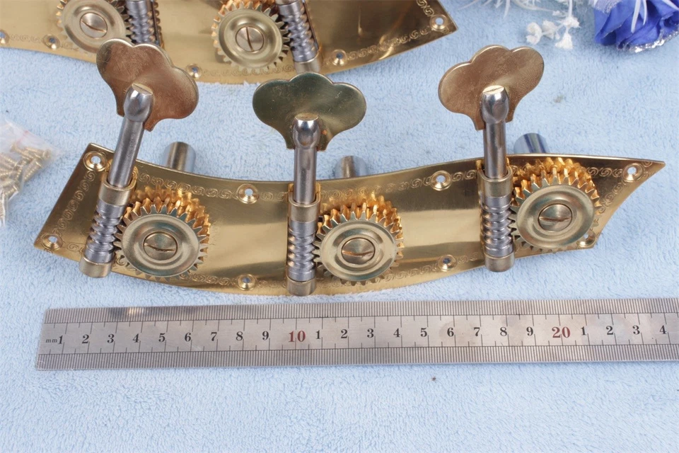 New 5String 3/4 4/4 Double Bass Peg Grover Tuner Keys Metal Body Durable Brass - Image 2 of 4