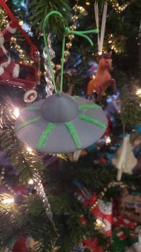 Alien Spaceship Christmas Tree Ornament 3D Printed | eBay
