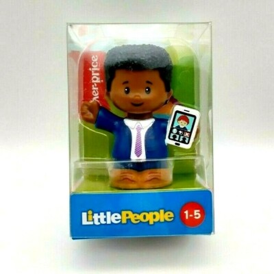 Fisher Price Little People Dad in Suit & Tie with Smart Phone Business Man