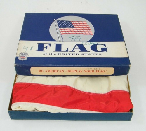ANNIN NYLGLO 48 STAR USA FLAG 3' X 5' 100% NYLON BUNTING SEWN STARS