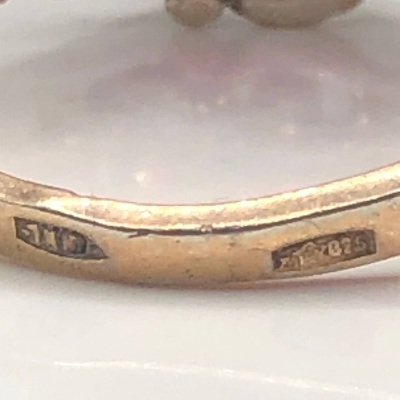 Vintage Gilding Soviet Ring Ruby Silver Size 9 us… - image 7