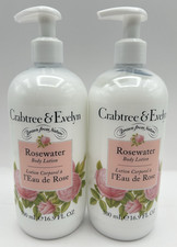NEW Crabtree  Evelyn Rosewater Body Lotion Set Of 2 Each 16.9 Fl Oz 500ML Each