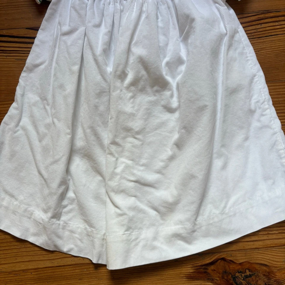 Vestido Royal Child branco veludo verde manga curta TAMANHO 18M - Imagem 4 de 4