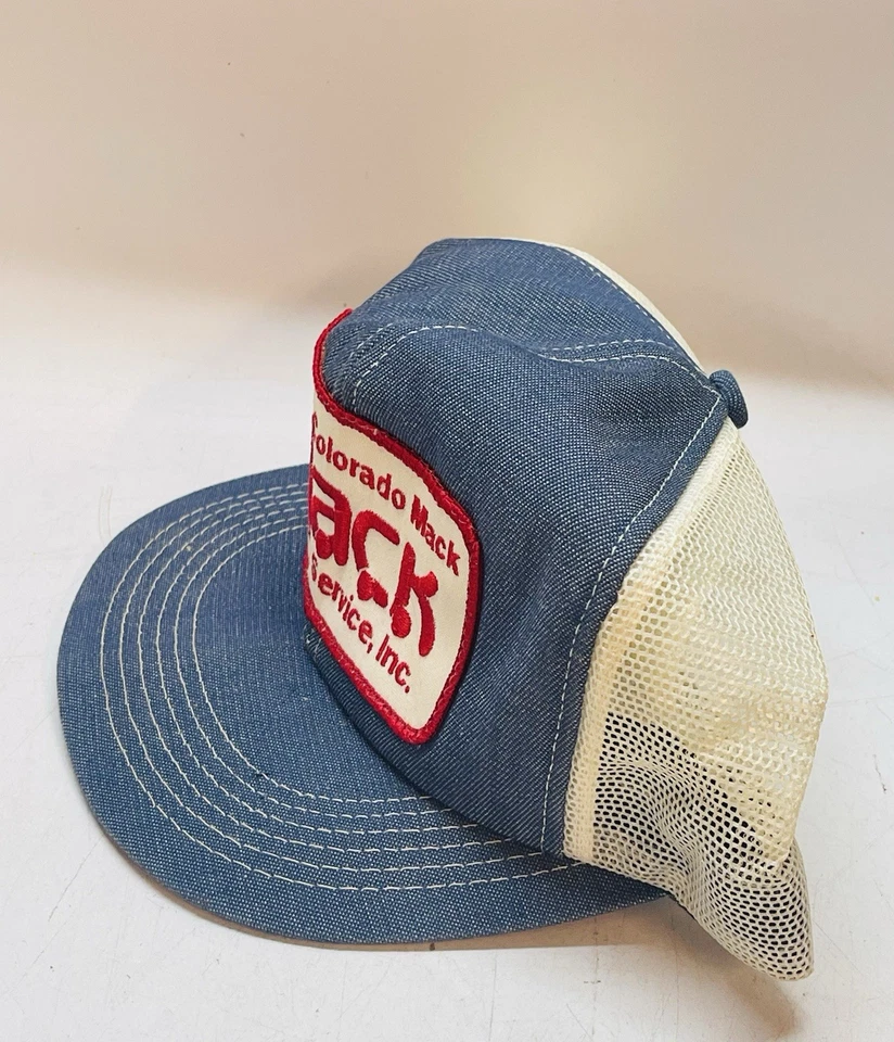 Sombrero de mezclilla vintage Mack Trucking Snapback ventas y servicio Colorado K Products Foto 2 de 4