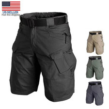 Men's Waterproof Tactical Cargo Shorts, Outdoor Hiking Fishing Pants
