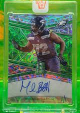 #1/1 AUTO 2016 Michael Bennett 2020 Honors Recollection GREEN Spectra SEAHAWKS