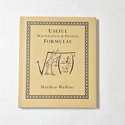 Wooden Bks.: Useful Mathematical and Physical Formulae 2001 Hardcover 