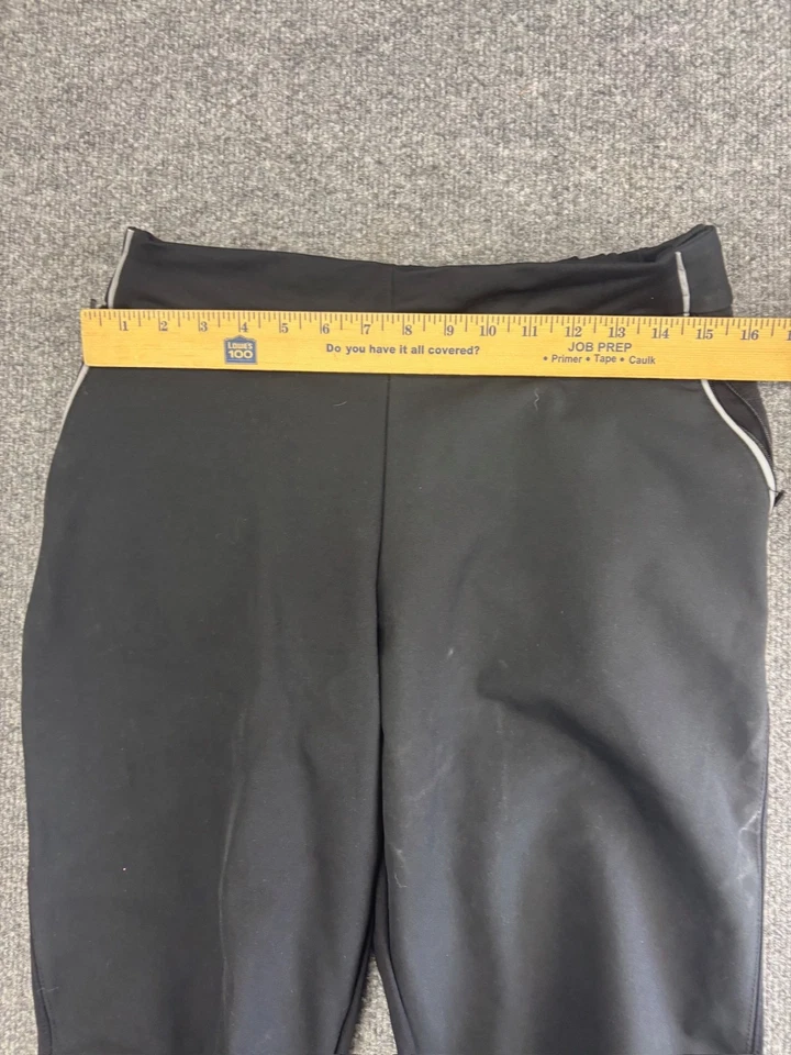 Pantalones activos Title Nine para mujer M negros con cremallera acanalada bolsillos cremalleras al tobillo Foto 3 de 4