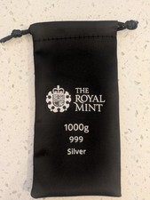 The Royal Mint 1000g Silver Bar Protective Pouch Brand New 0.15 per troy oz