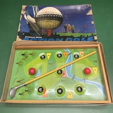 Vintage Pressman Toy Corp Metal Action Golf Game #2281 1960's - Tin - Box Damage