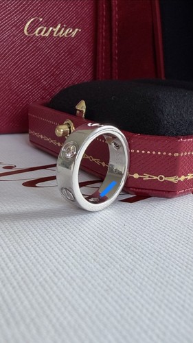 Cartier LOVE Ring Classic Model with 3 Diamonds 18 carat gold
