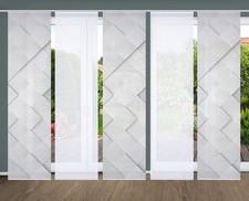 HOME in green 5er Set Flächenvorhänge SYLVIA, halbtransparent, Höhe 245 cm, grau