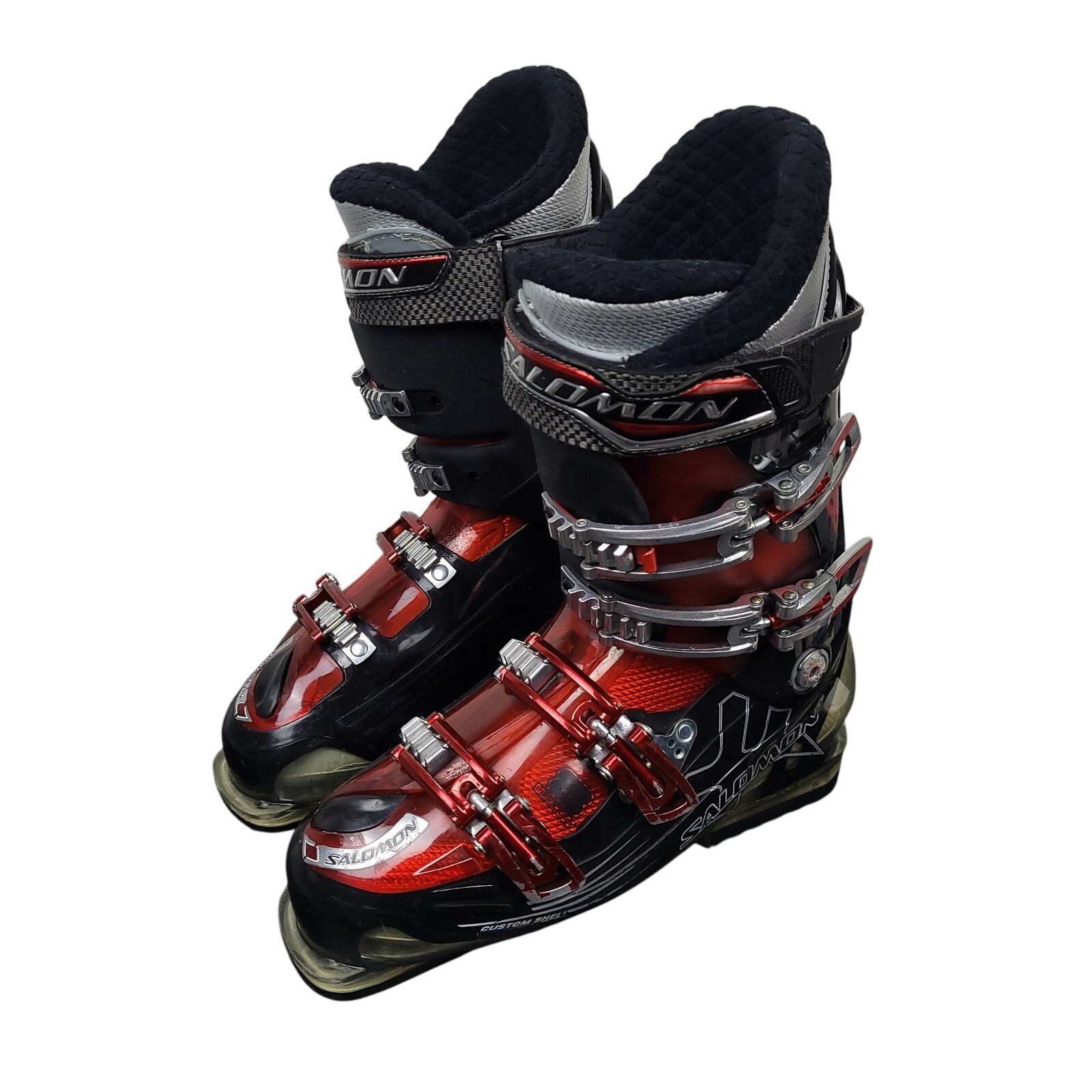 Scarponi da Sci Salomon Uomo Energyzer 100 Custom Shell Taglia 27 5 Nero Rosso Grigio