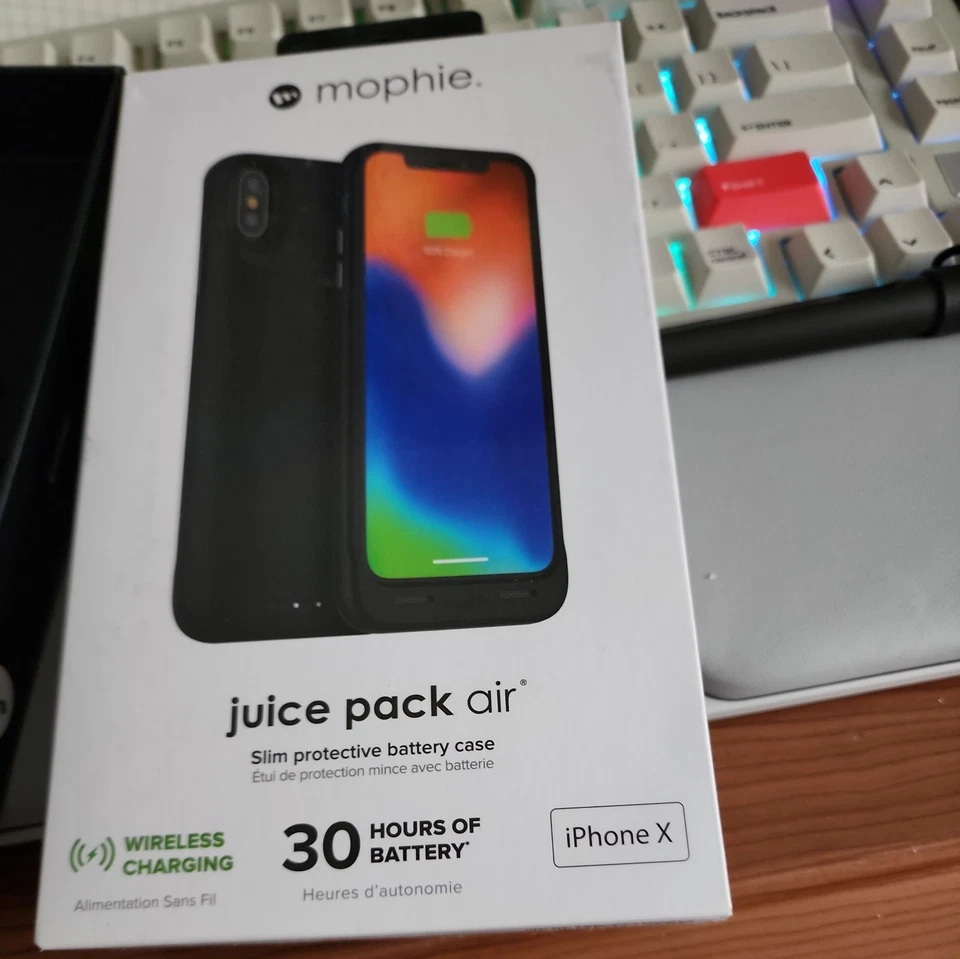 Funda protectora de batería Mophie Juice Pack para iPhone X/XS carga inalámbrica Foto 3 de 4