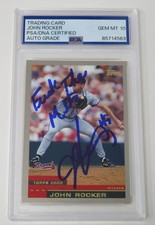 John Rocker BRAVES Signed 2000 Topps Rookie Card 314 w/