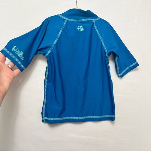 New UV Skinz Kids Boys 4T Rashguard Swim Top Shirt Blue Dinosaurs UPF 50+ - Picture 2 of 8