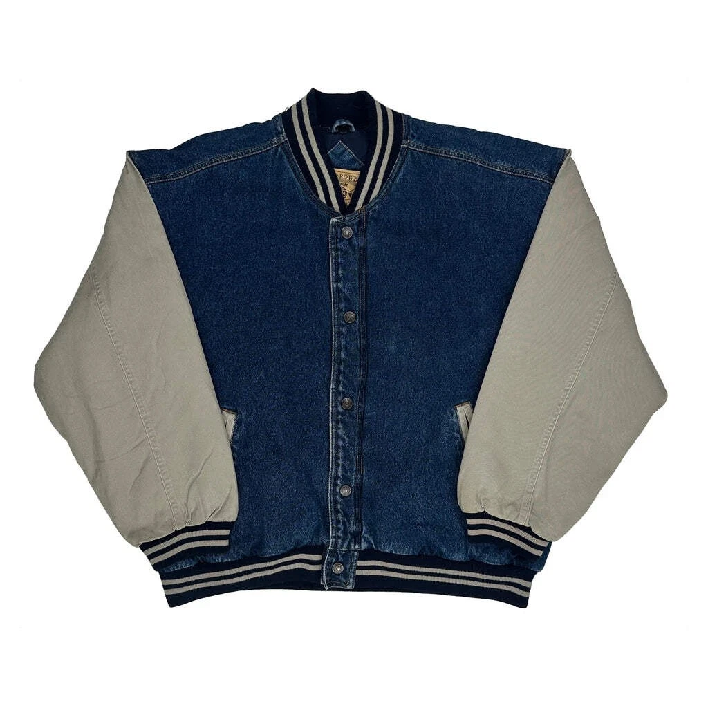 Incrowd Varsity Jacket - Large Blue Denim