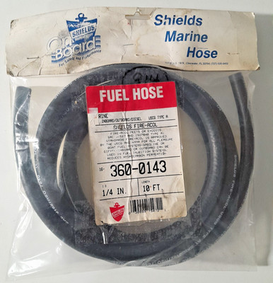 10 Feet of Shields Fire-Acol Marine Fuel Hose 1/4'' ID SAE J1527 ISO7840 Type A1