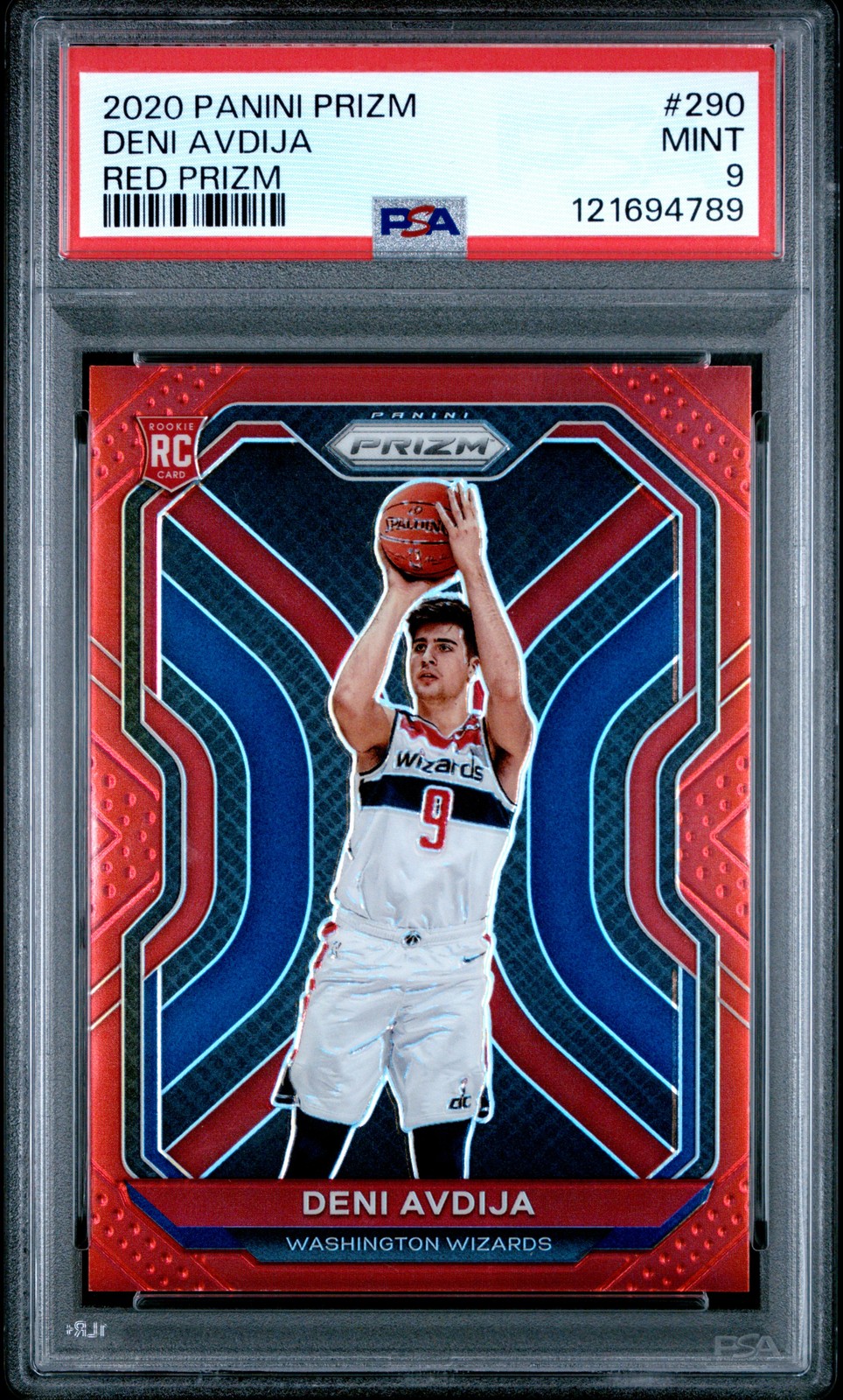 2020 PANINI PRIZM RED PRIZM #290 DENI AVDIJA 29/299 PSA 9
