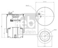 Febi Bilstein Federbalg Luftfederung 101739 FüR TGA MAN TGM TGS 1 TGX