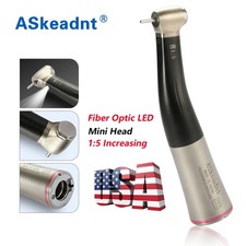 1:5 Increasing Fiber Optic LED Contra Angle Handpiece Fit NSK Mini Head Dental