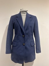 Talbots Blue Camel Hair Blazer Women's Long Lined 2-Button Size 4