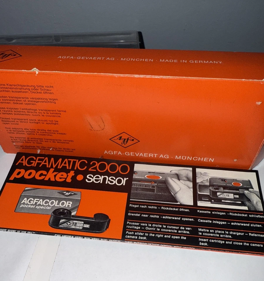Agfa Agfamatic 2000 Pocket Sensor Camera  ORIGINAL BOX near MINT! - Image 3 of 4