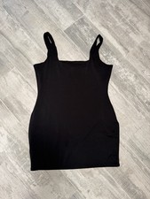 Express Women’s Black Mini Dress Size 14 Sleeveless Square Neck Bodycon