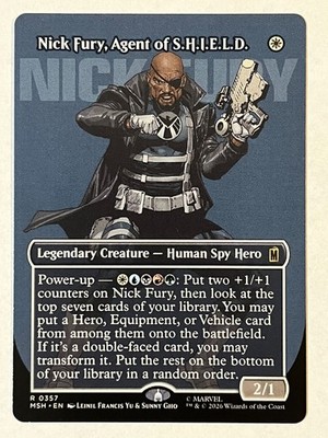 Nick Fury, Agent of S.H.I.E.L.D. Borderless Marvel Super Heroes Non-Foil MTG NM