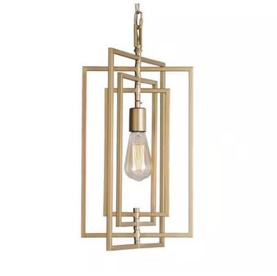 Gold Chandelier, Pendant Lighting for Kitchen Island with Adjustable Framework