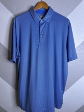 Callaway Mens Polo Shirt Short Sleeve Opti-Dri Blue Check Golf Shirt Size Large