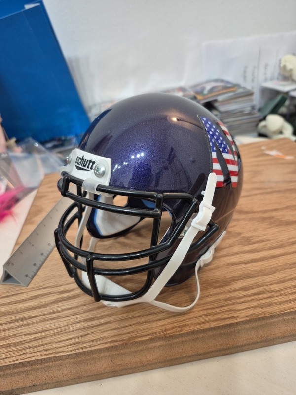 Schutt Brand Salute To Service Mini Helmet With Flag Motiff