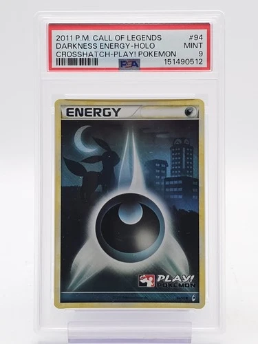 DARKNESS ENERGY HOLO 2011 CALL OF LEGENDS PLAY! #94 CROSSHATCH PSA 9 Q7217-2