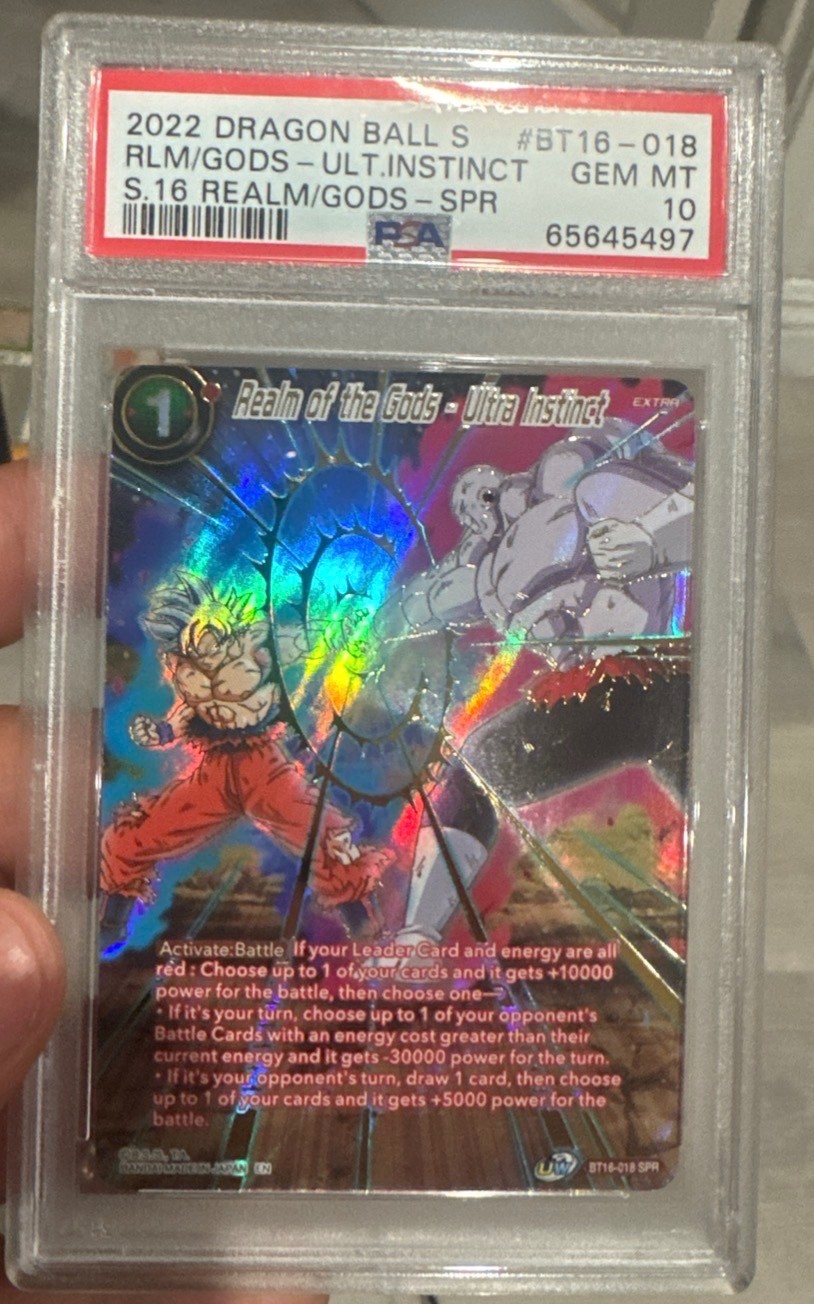 Realm of the Gods - Ultra Instinct BT16-018 Dragon Ball Super SPR PSA10 ...