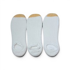 Gold Toe Davenport No Show Liner Socks White 3 Pairs AquaFX Non-Slip Heel 6-12