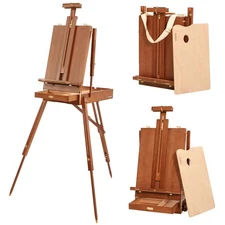 French Easel for Painting with Palette, Shoulder Strap & Storage, Adjustable ...
