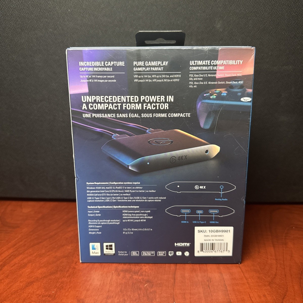 Elgato 4K X 4K144 HDR10 External Capture Card with HDMI 2.1 PS5