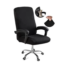 Office Chair Cover,Removable Desk Chair Cover with Large Chair Cover Black