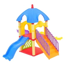 Toyvian Dollhouse Playground Slide Small Playground Models Miniature Outdoor ...