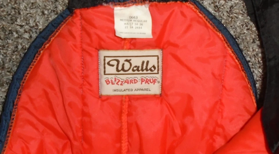 Walls Blizzard Pruf Insulated Bibs Mens Size Medium,Waist 34-36 Blue - Image 2 of 3