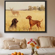 Cocker Spaniel Oil Painting Canvas Print Dog Wall Art Rustic Dog Decor Farmhouse