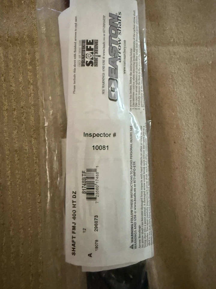 Easton FMJ 400 Spine HT DZ Arrows 1DZ (Red nocks )New Full metal jacket Shafts - Image 2 of 3