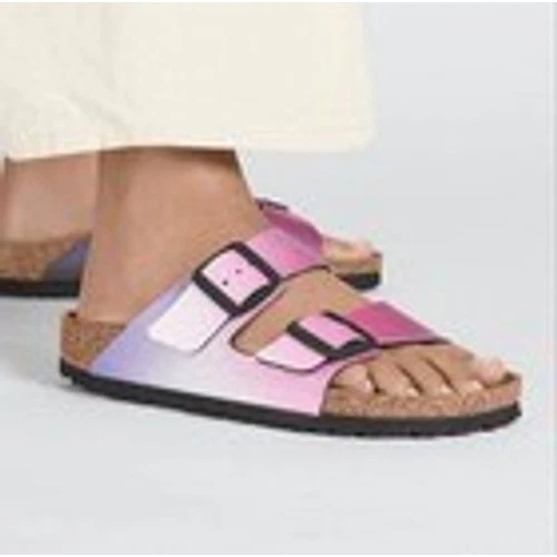 Birkenstock Arizona Vegan Pink Purple Ombre Sandals Womens 40 US 9-9.5 NEW